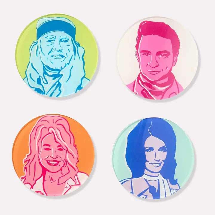 Country Legends (Set of 4) Coasters