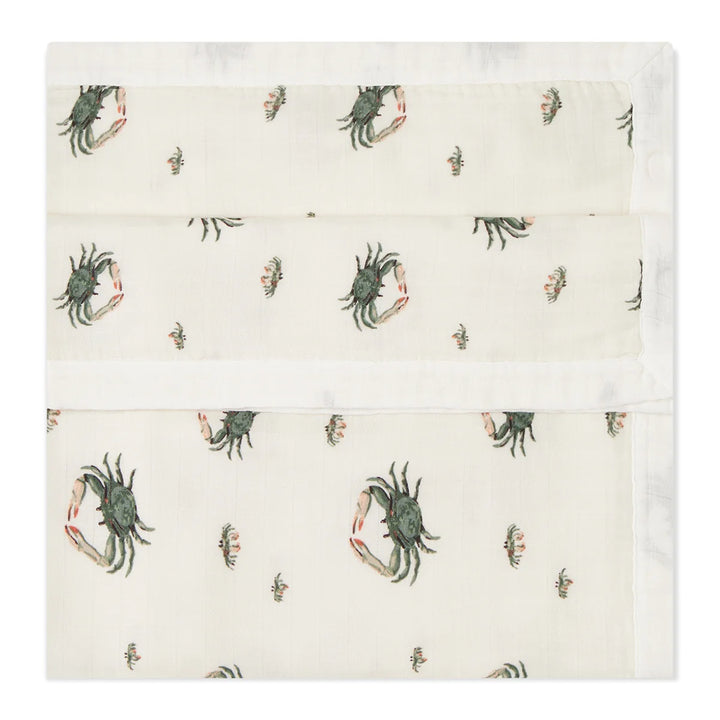 Coastal Crab Big Lovey Three-Layer Muslin Blanket