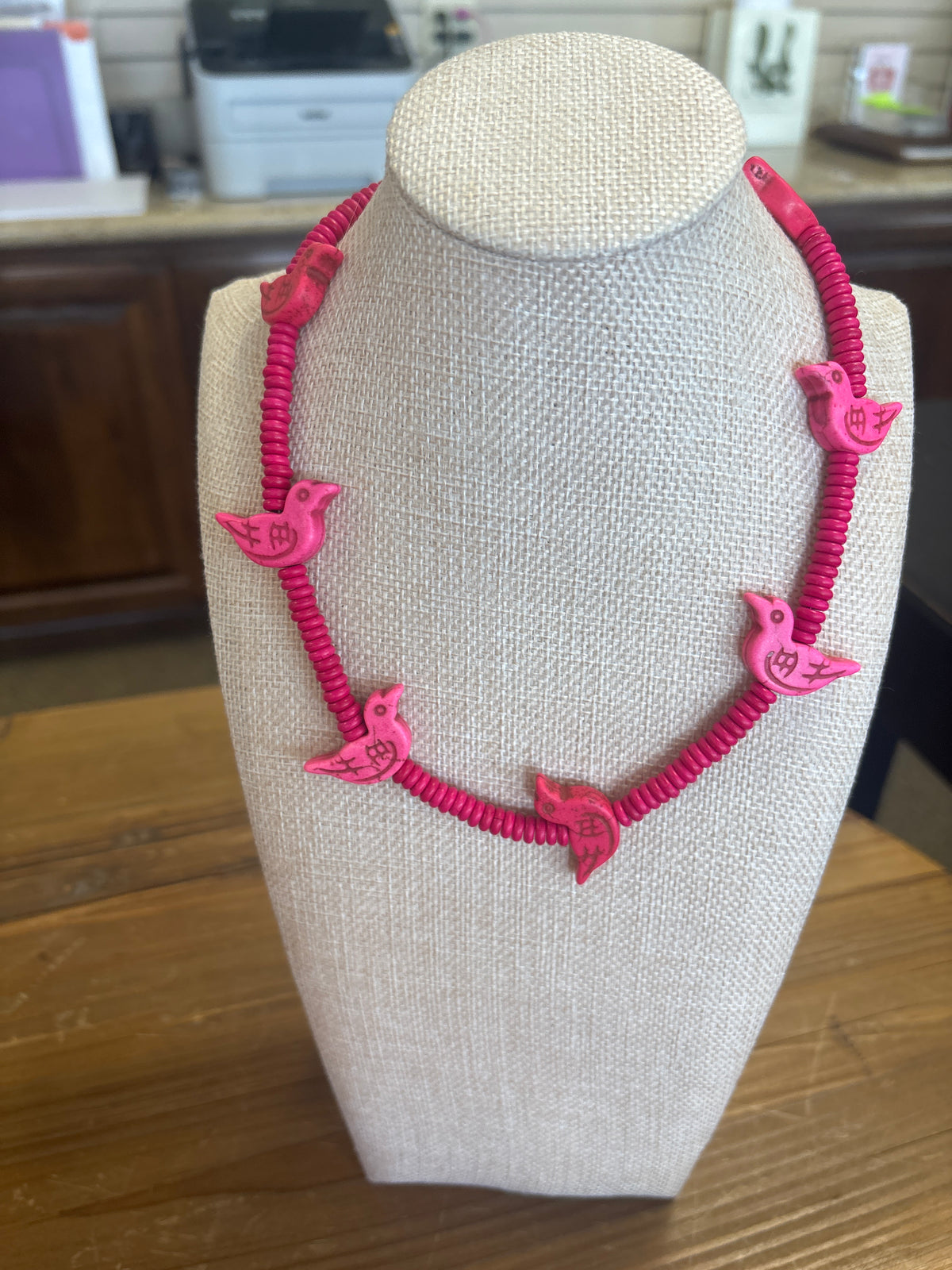 Hot Pink Duck Necklace