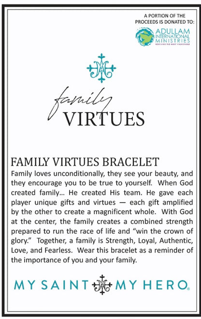 My Saint My Hero                              Family Virtues Bracelet