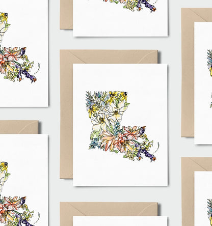 Louisiana Wildflowers State Notecard Set