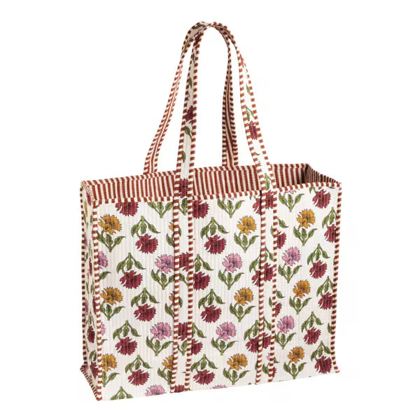 Multi Harvest Block Print Tote