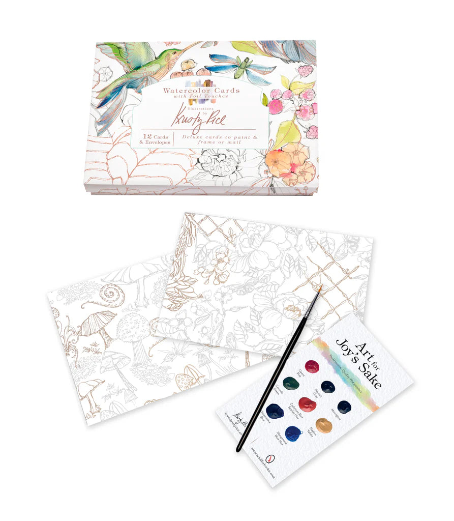 Watercolor Cards with Foil Touches : Illustrations