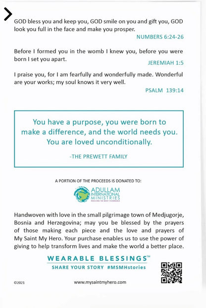 My Saint My Hero                            Wonderfully Made Bracelet