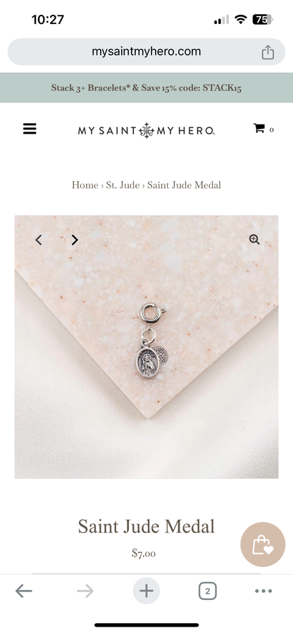 My Saint My Hero                                St Jude Charm