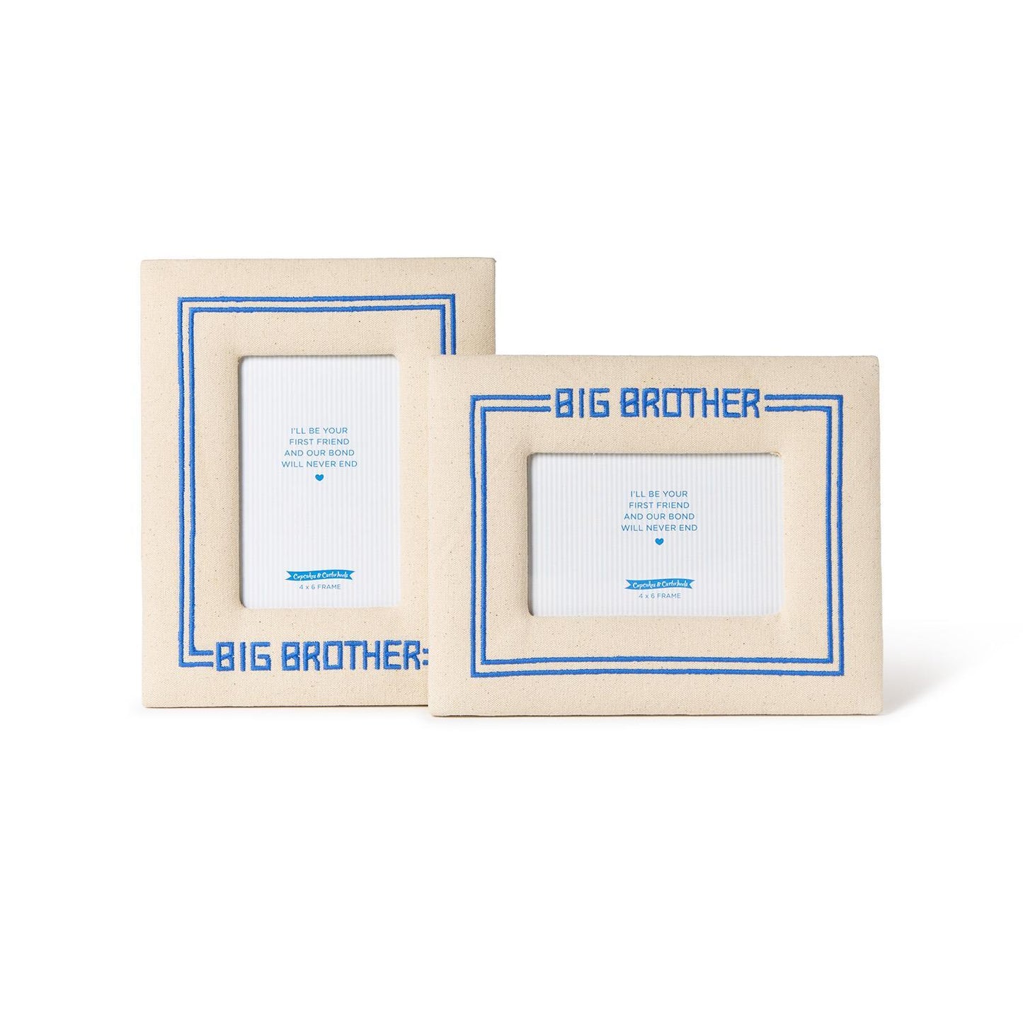 Big Brother 4" x 6" Embroidered Photo Frame Assorted 2 Styles