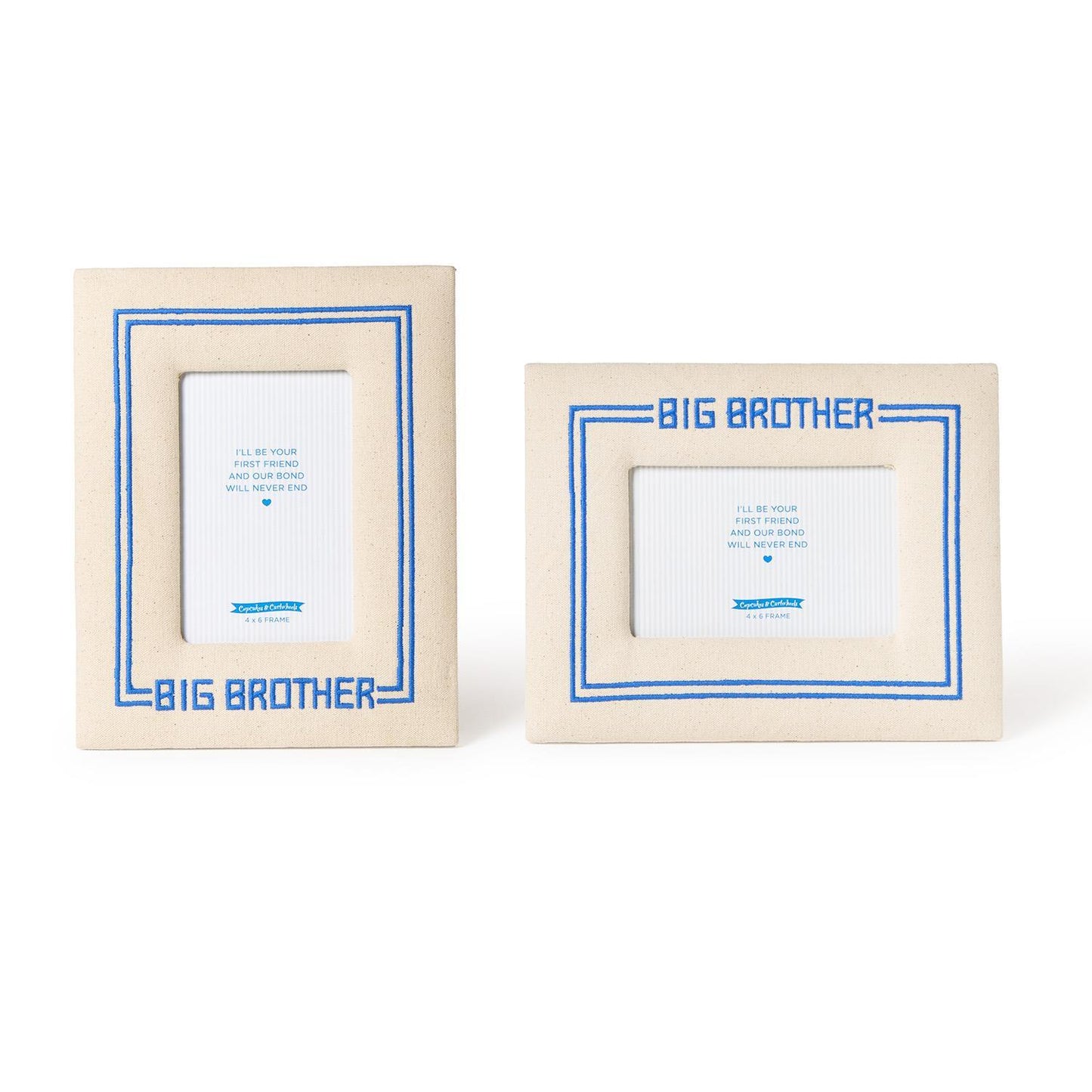 Big Brother 4" x 6" Embroidered Photo Frame Assorted 2 Styles