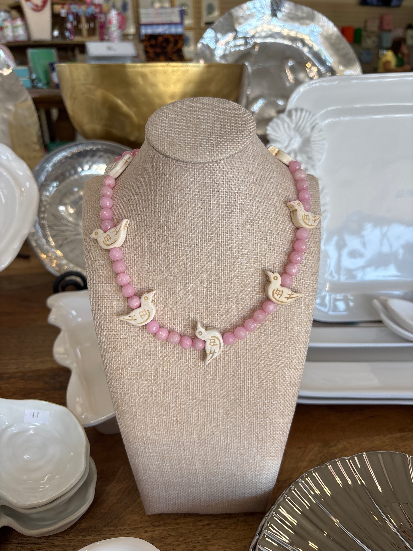 Pink Crystals with Ducks