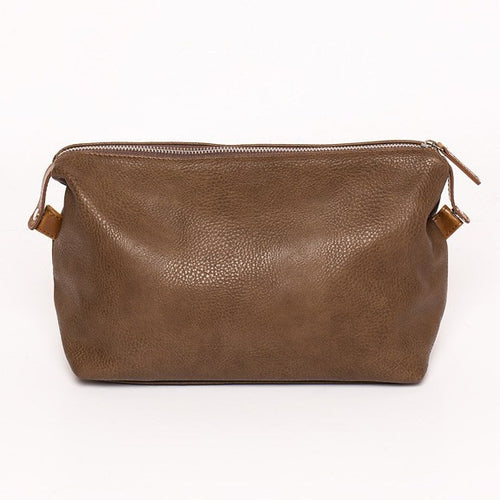 Alpha Toiletry Bag - Brown