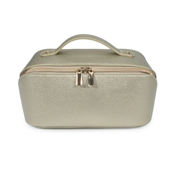 Leah Cosmetic & Toiletry Bag- Gold