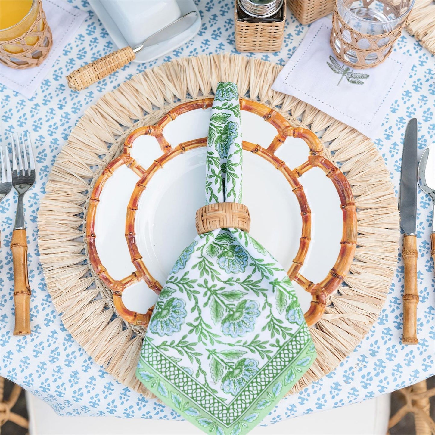 Brown Bamboo Salad/Dessert Plate