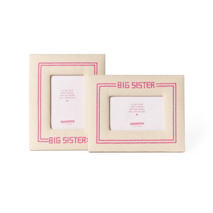 Big Sister 4" x 6" Embroidered Photo Frame Assorted 2 Styles