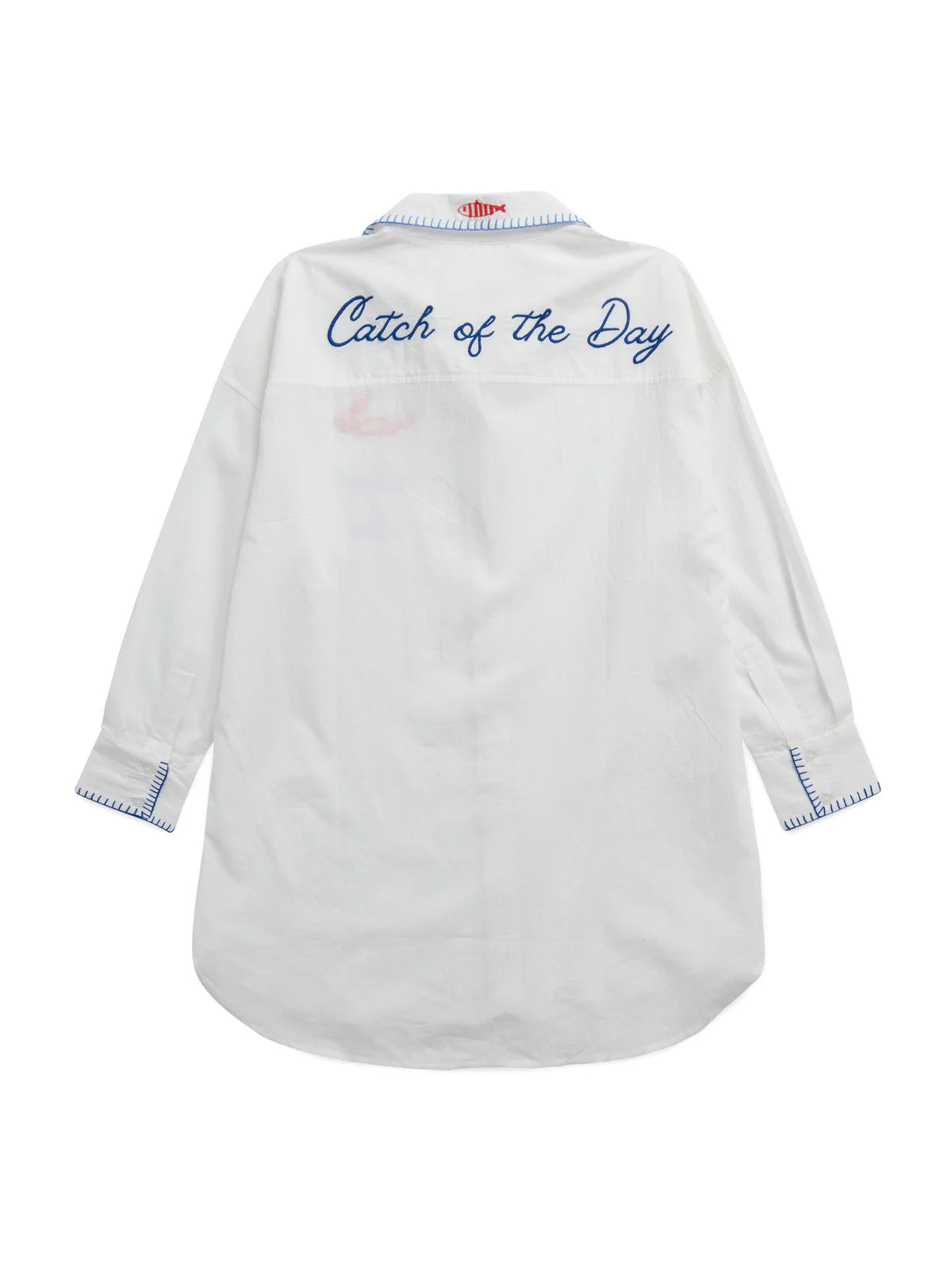 Shiraleah "Snap & Sip/Catch of the Day" Cover-Up Shirt, White