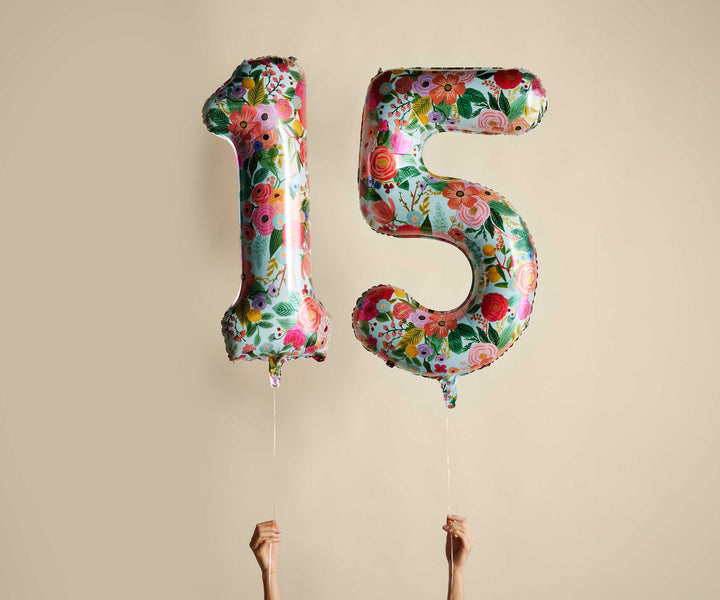 Numbered Floral Balloons