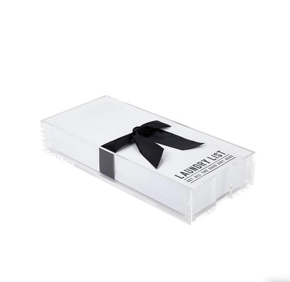 Rectangle Notepaper with Acrylic Tray - Laundry List