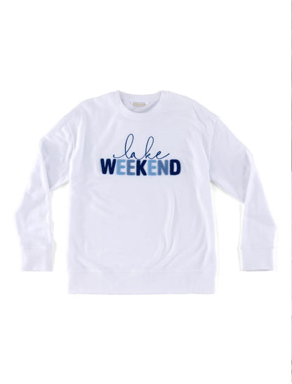 White “Lake Weekend” Sweatshirt