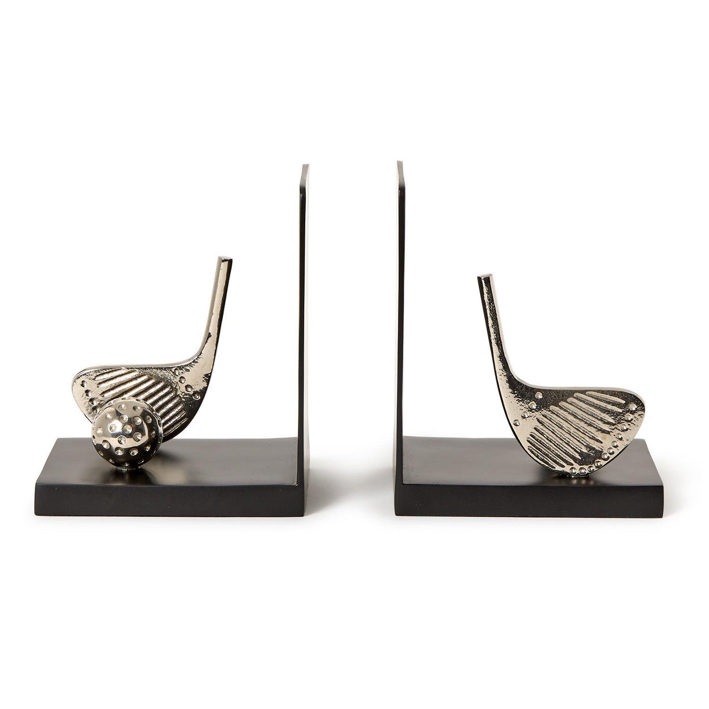 Golf Bookends with Nickel Finish