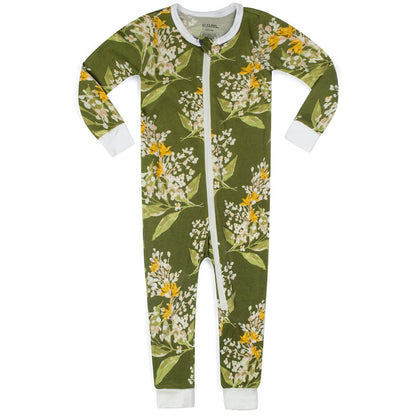 Green Floral Bamboo Sleep Wear