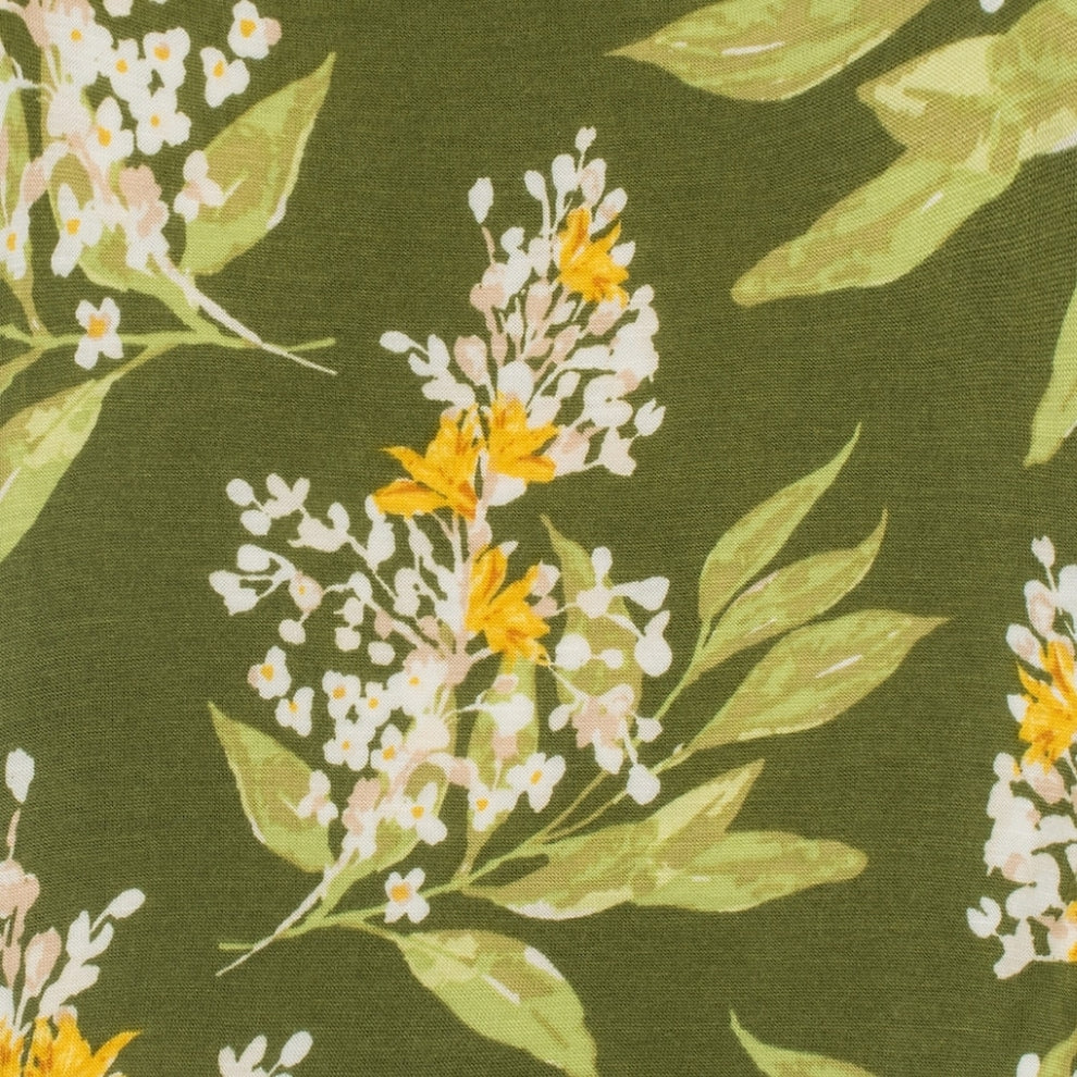 Green Floral Bamboo Sleep Wear