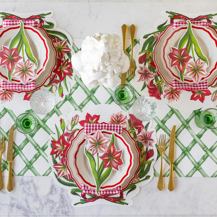 Green Lattice Table Runner