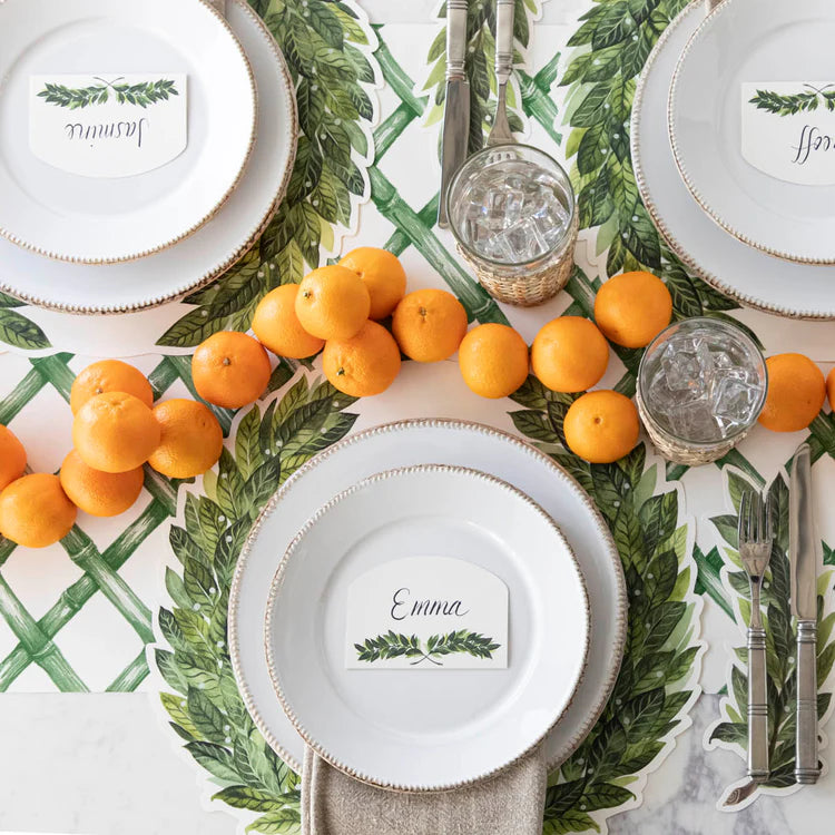 Green Lattice Table Runner