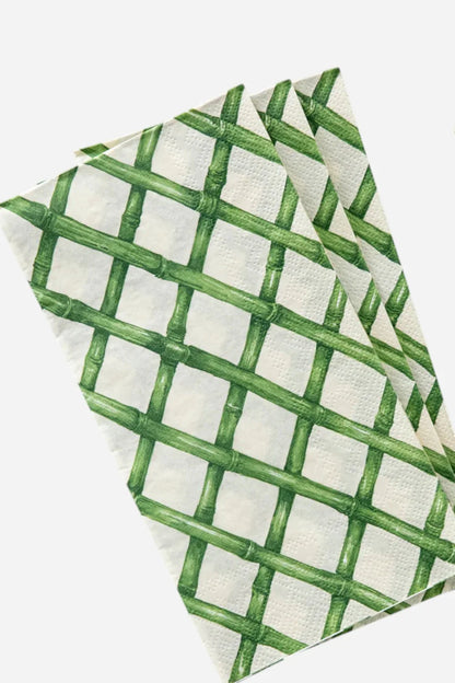 Hester & Cook Green Lattice Guest Napkins