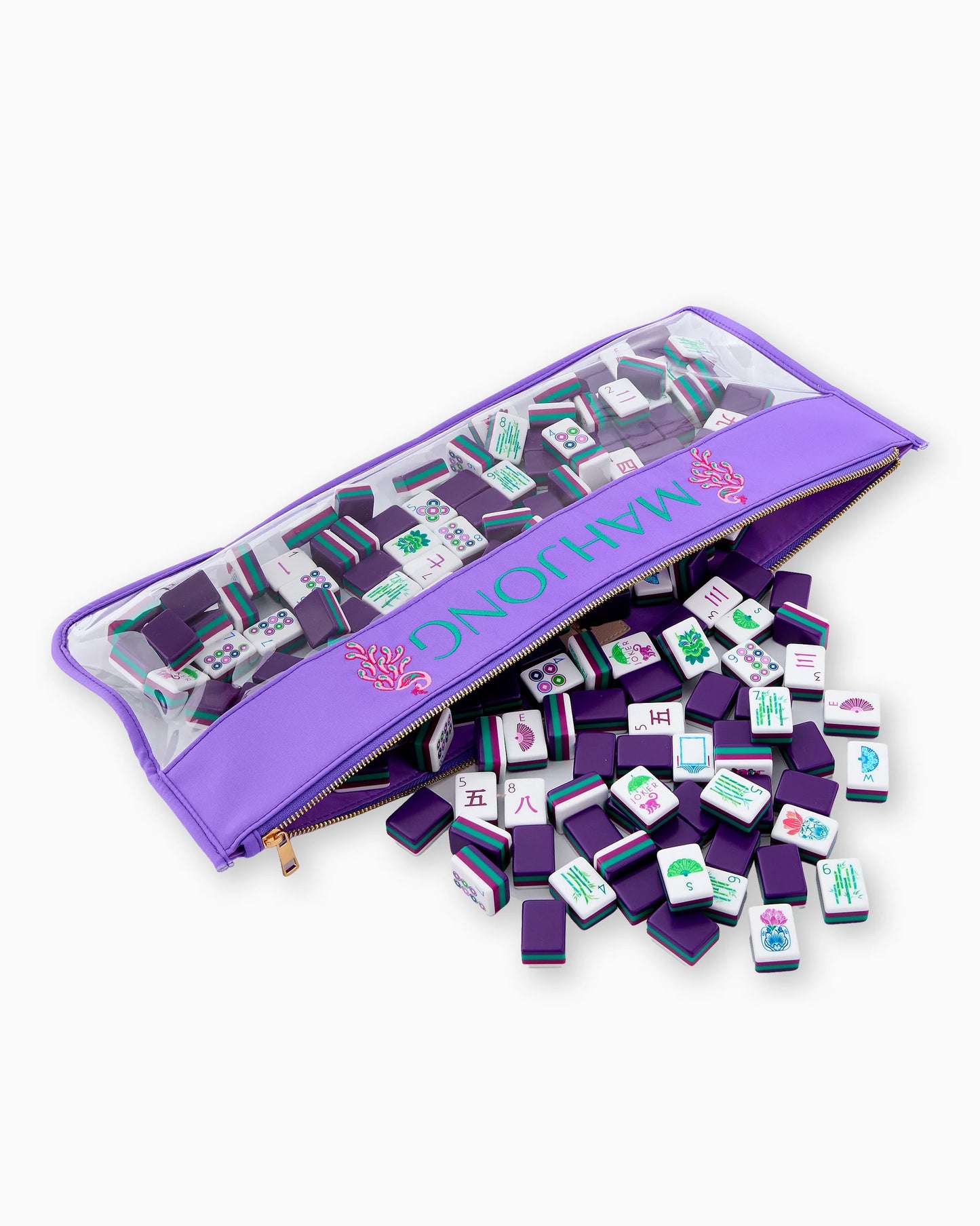 Purple Peacock Mahjong Bag OMM339