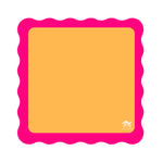 Orange with pink scallops