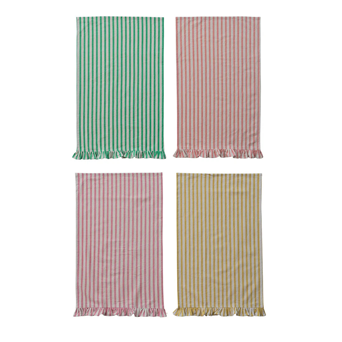 Hazel Mazel - Stripe Tea Towel with Ruffle