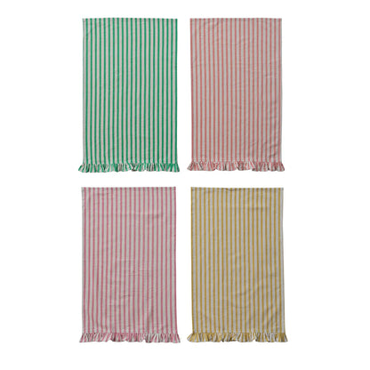Hazel Mazel - Stripe Tea Towel with Ruffle