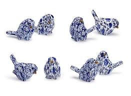 Chinoiserie Blue Floral Robin