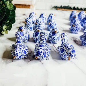 Chinoiserie Blue Floral Robin
