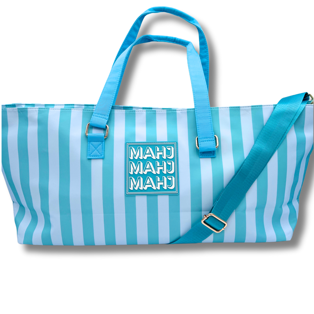 MAHJONG TOTE BAG | Wide with Zipper Closure