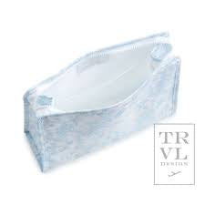 TRVL Roadie Large Zip Pouch - Bunny Toile Blue