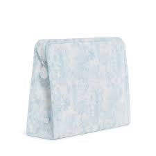 TRVL Roadie Large Zip Pouch - Bunny Toile Blue