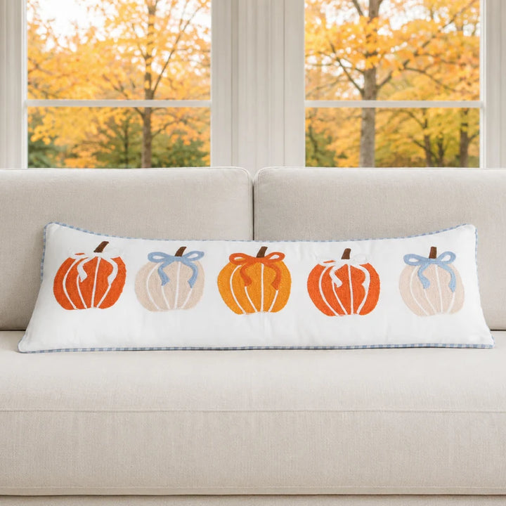 Pumpkins with Bows Long Pillow
