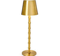 LED Portable Cordless Gold Bamboo Lamp in Gift Box