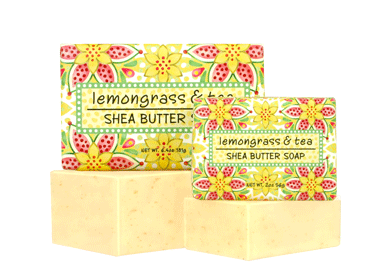 Greenwich Bay Garden Collection Shea Butter Soap LEMONGRASS & TEA