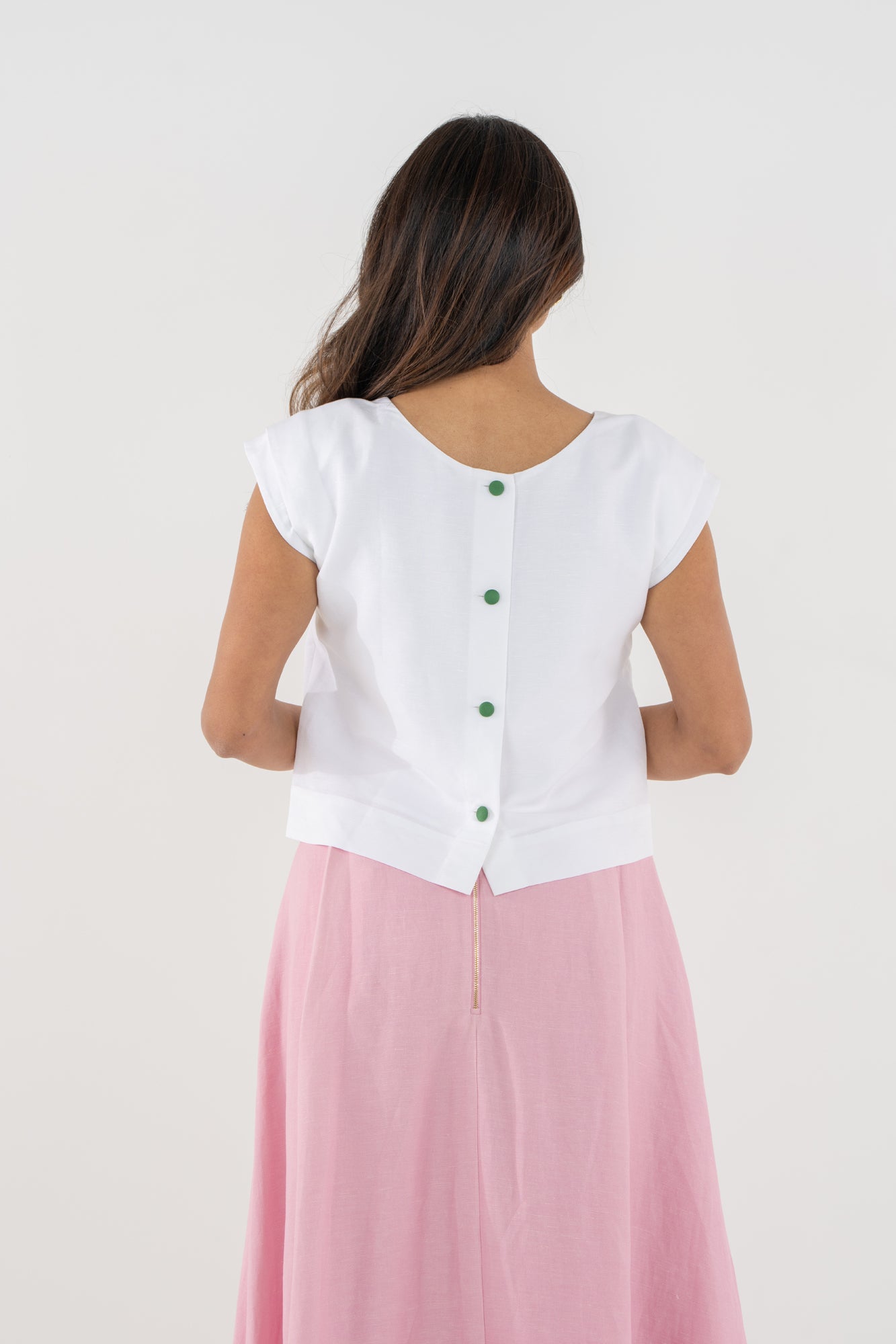 Lucent White Beaded Tank