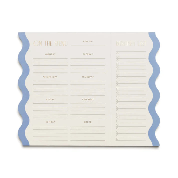 Meal Planner and Market List in Cloud and Cream