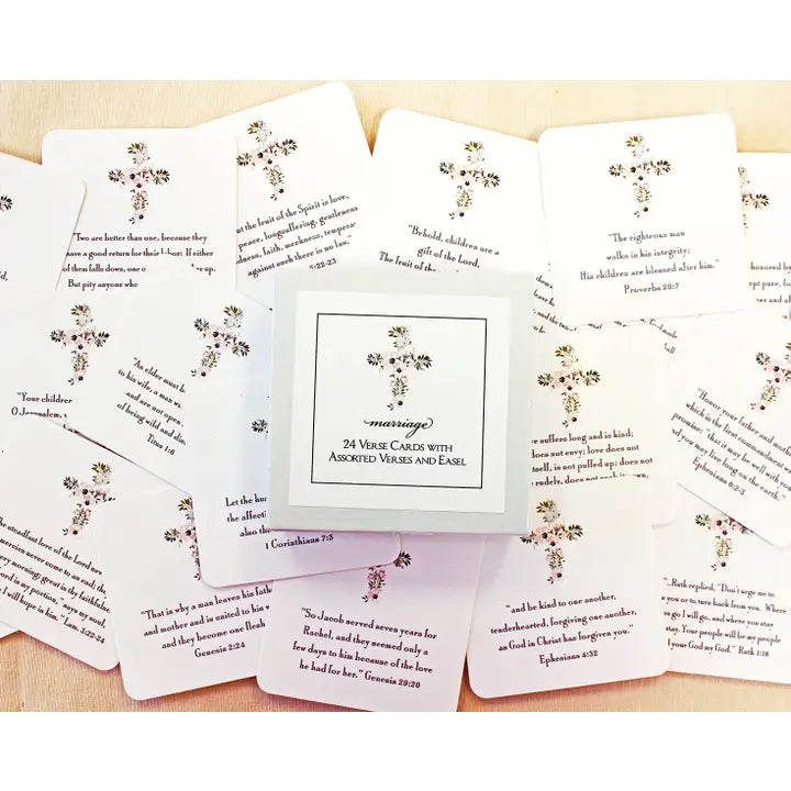 24 verse cards - boxed with mini easel
