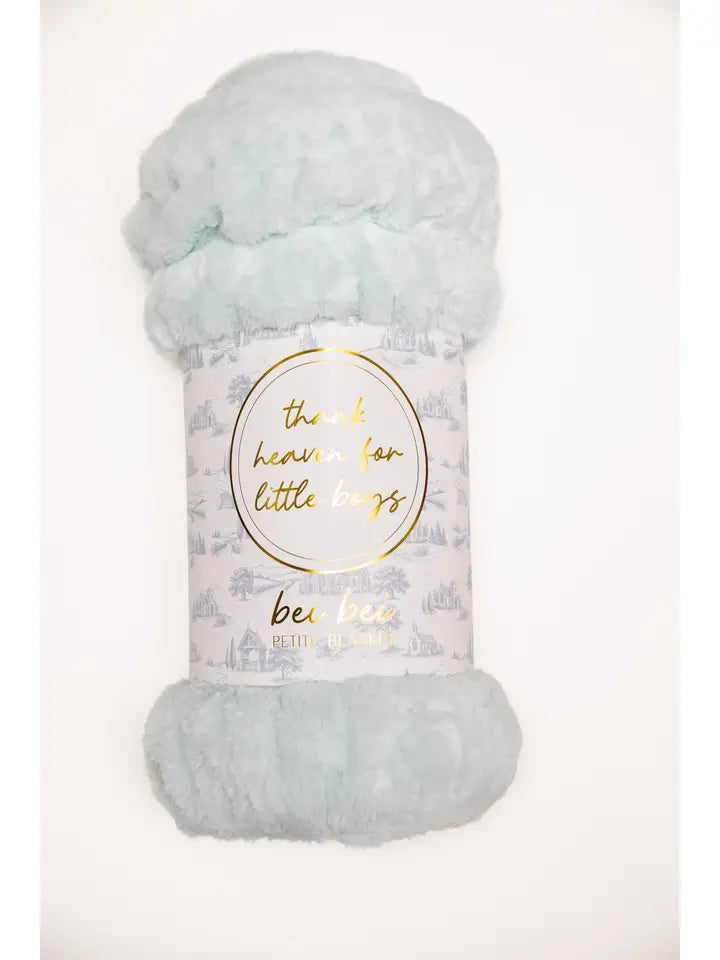 Thank Heaven For Little Boys" Toile Breezy Blue Blanket