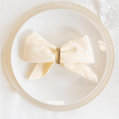 Hemstitch Napkin in Cream
