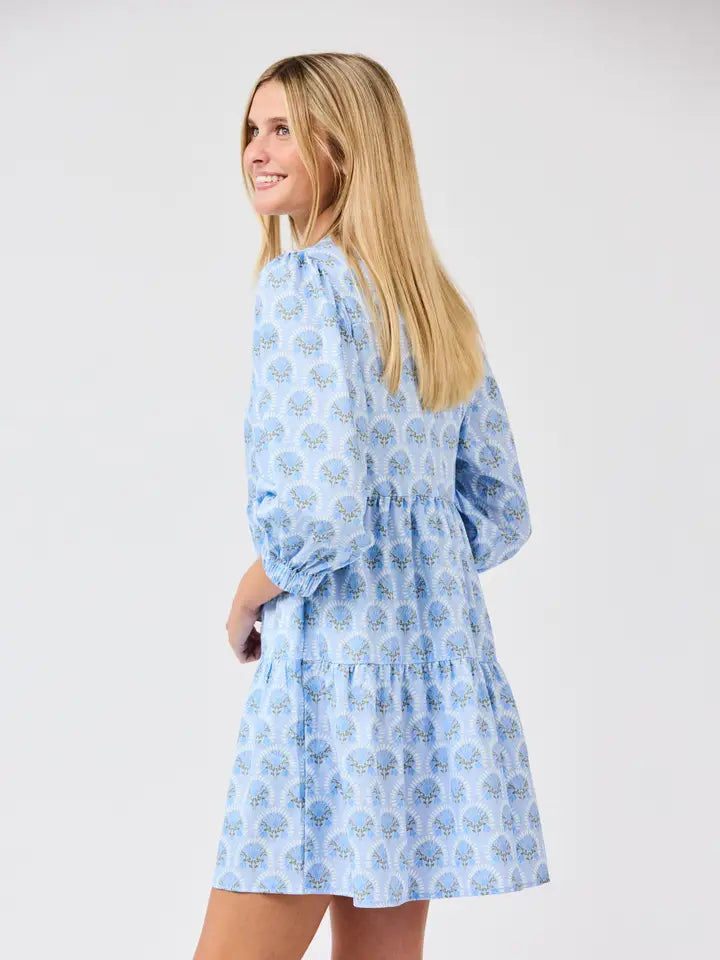 Mary Square Cooper Botanica Blooms Blue Dress
