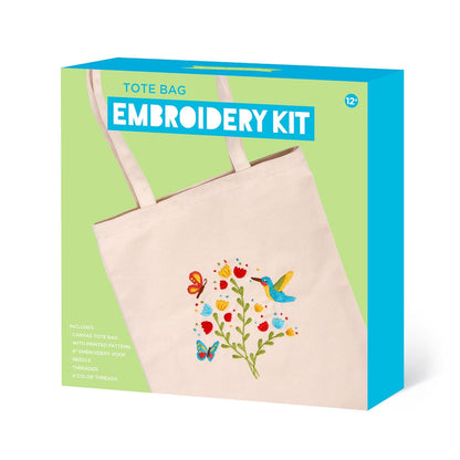 Crafty Nook Stich Embroidery Tote Bag Kit in Gift Box Assorted 3 Designs