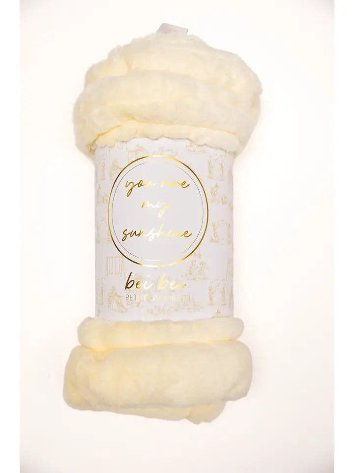 "You Are My Sunshine" Toile Yellow Blanket
