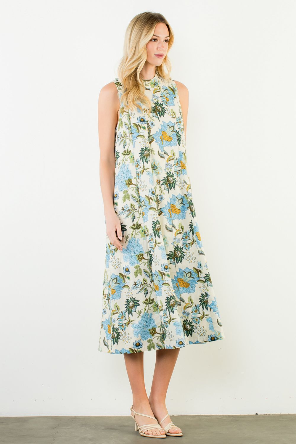 Sleeveless Floral Dress
