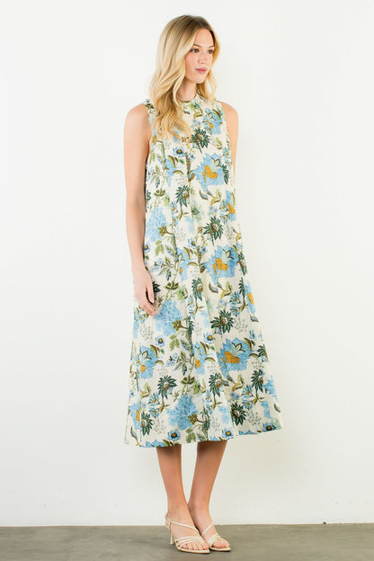 Sleeveless Floral Dress