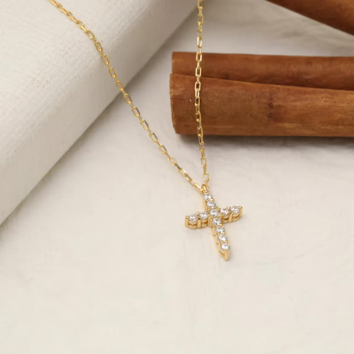 CZ Cross Necklace