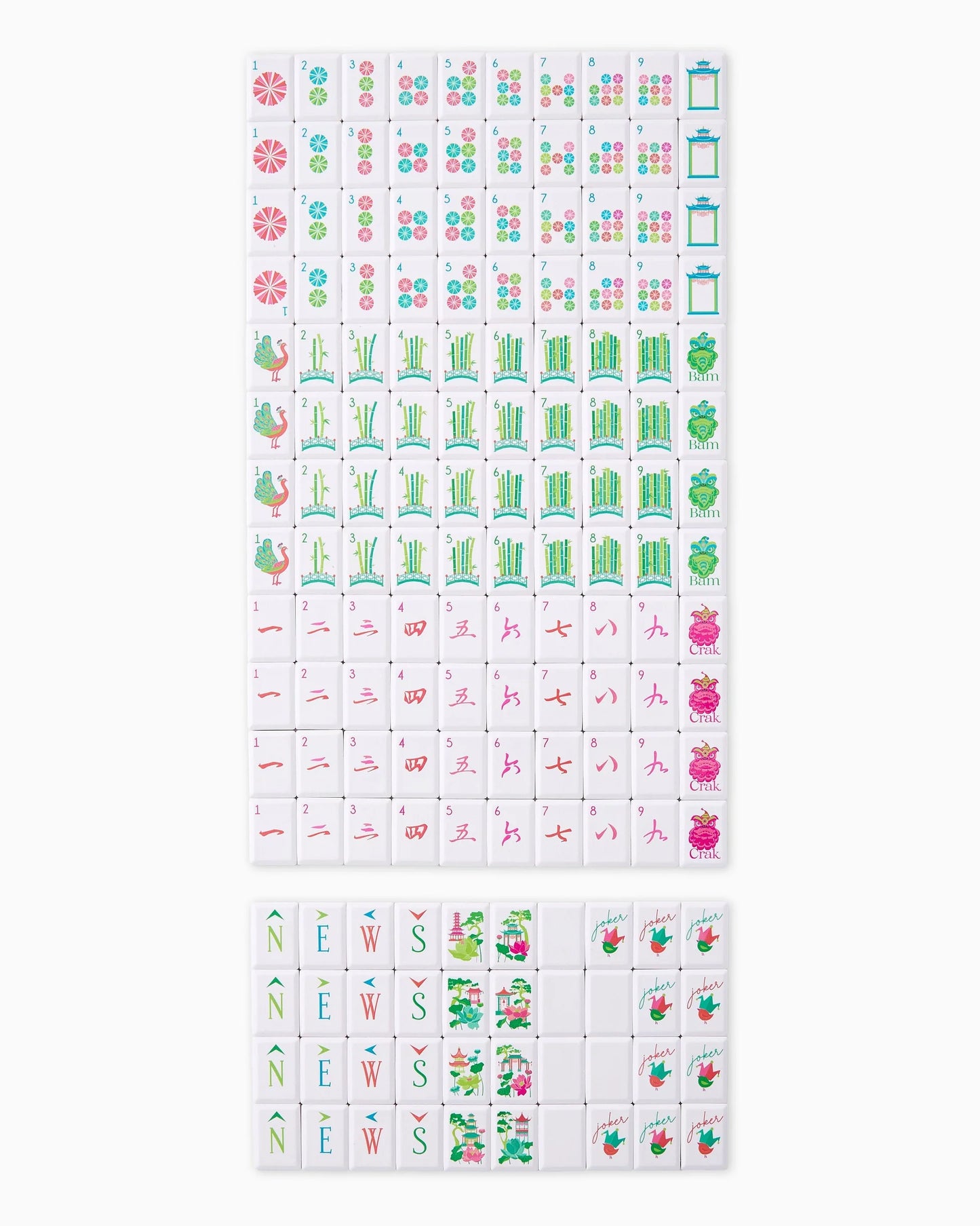 Sunburst Debutante Majong Tile set
